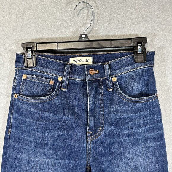Madewell Cali Jeans Demi-Boot Womens Size 24 Blue Denim Bootcut‎ Mid Rise - Picture 4 of 7